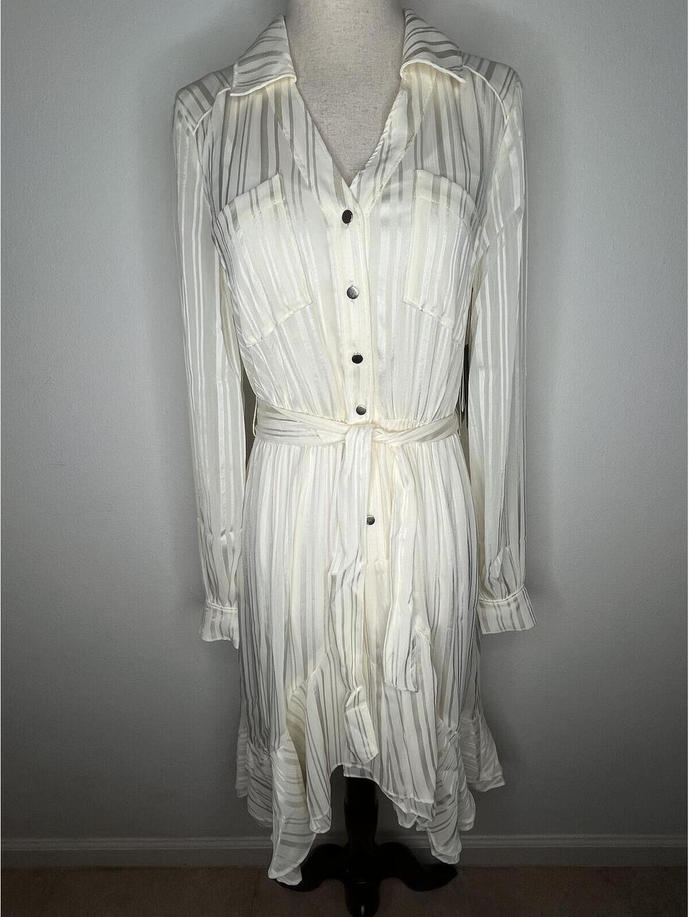 NWT Guess Women's Cream White/Eveta Shirt Dress Size 0